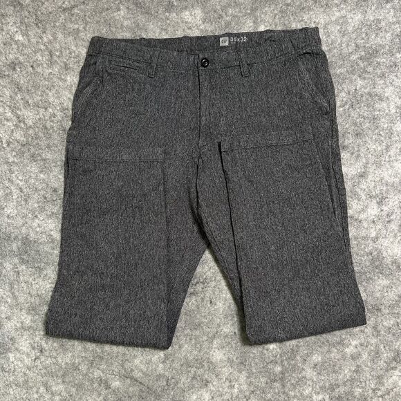 GAP Slim Vintage Chino Pants Men's FIT 36.5x30 Gray TAG 36x32 Flat Front Cotton - Picture 10 of 12